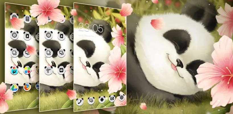 Cute Baby Panda Theme android App screenshot 0