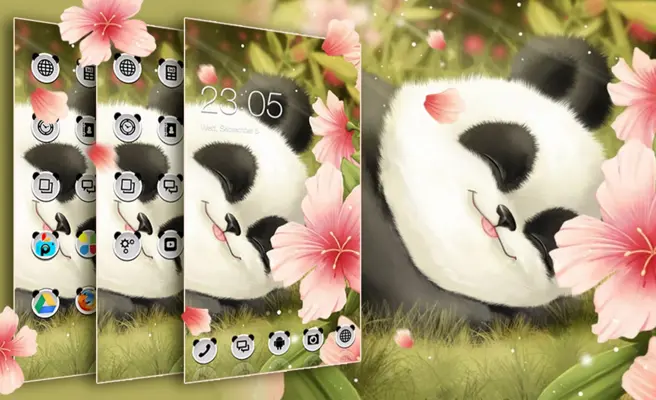 Cute Baby Panda Theme android App screenshot 1