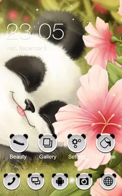 Cute Baby Panda Theme android App screenshot 3